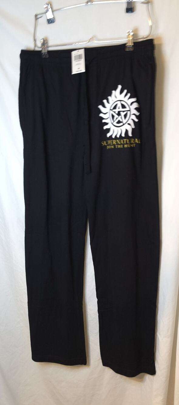 Supernatural TV Show Merch Black Lounge Pants Size Small Join The Hunt